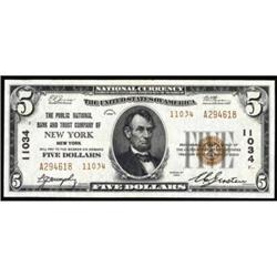 New York, NY. $5 1929 Ty. 2. Charter #11034.