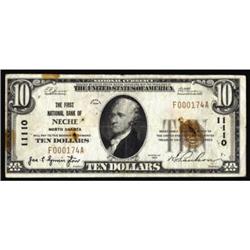 Neche, ND. $10 1929 Ty. 1. The FNB. Ch #11110.