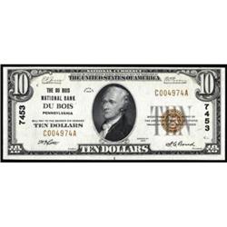 Du Bois, PA. $10 1929 Ty. 1. Ch #7453