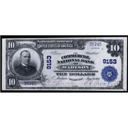 Madison, WI. $10 1902 Plain Back. Ch#9153. Gem