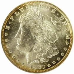 1880-O Morgan Silver $1. MS63 (NGC)