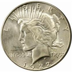 1922-S Peace Silver $1. MS65 (PCGS)