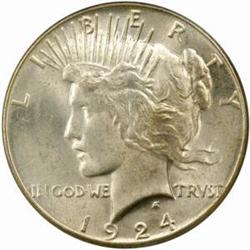 1924-S Peace Silver $1. MS64 (PCGS)
