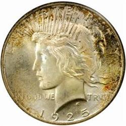 1925 Peace Silver $1. MS66 (NGC)
