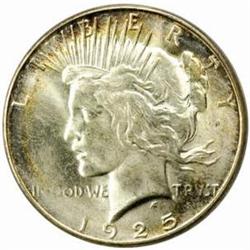 1925-S Peace Silver $1. MS65 (ANACS)