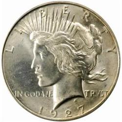 1927-D Peace Silver $1. MS64 (PCGS)
