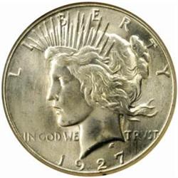 1927-S Peace Silver $1. MS65 (NGC)