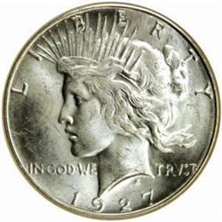 1927-S Peace Silver $1. MS64 * (NGC) CAC