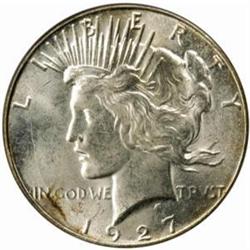 1927-S Peace Silver $1. MS64 (PCGS)