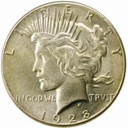 1928 Peace Silver $1. MS61 (ANACS)