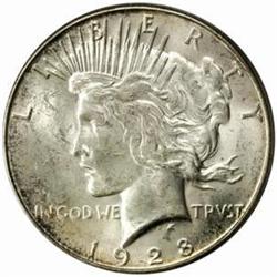 1928-S Peace Silver $1. MS63 (PCGS)