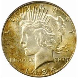 1934-S Peace Silver $1. MS64 (PCGS)