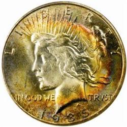 1935-S Peace Silver $1. MS63 * (NGC)