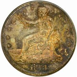 1873-CC Trade $1. Wide CC. MS64 (NGC)