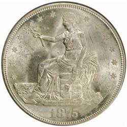 1875-S Trade $1. Type I/I. MS64 (PCGS)