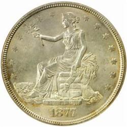 1877 Trade $1. MS63 (NGC)
