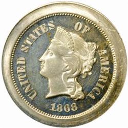 1868 Pattern 5C Piece. Judd-624, PR65 (PCGS) CAC
