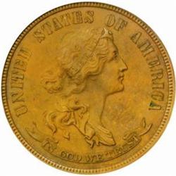 1869 Pattern Quarter. Judd-736. PR64BN (PCGS)