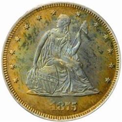 1875 Pattern 20C Piece. Judd-1412. PR64BN (PCGS)