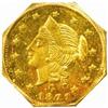 Image 1 : 1871 Octagonal $1. Liberty Head. MS63 (PCGS)