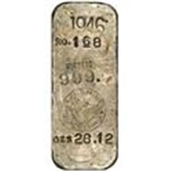 Silver Ingot P Mint No 168/10. 28.12 Oz. 999 Fine