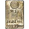 Silver Ingot No. 961/37. 26.21 Oz. 999.75 Fine.