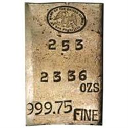 Silver Ingot No. 253. 23.36 Oz. 999.75 Fine.