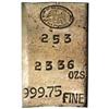 Silver Ingot No. 253. 23.36 Oz. 999.75 Fine.