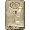 Silver Ingot No. 505/2. 16 Oz. 999.75 Fine.