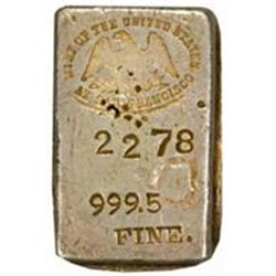 Silver Ingot No. 2278/7. 7.26 Oz. 999.5 Fine.