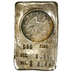 Silver Ingot. Nevada Silver Co. 6.55 Oz. 999 F