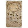 Silver Ingot No. 1466. 6.28 Oz. 999.75 Fine.