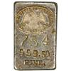 Silver Ingot No. 754. 5.69 Oz. 999.50 Fine.