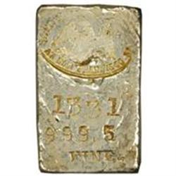 Silver Ingot No. 1331. 5.33 Oz. 999.5 Fine.