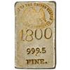 Silver Ingot No. 1800/6. 5.33 Oz. 999.5 Fine.