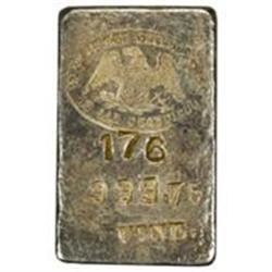 Silver Ingot No. 176. 5.32 Oz. 999.75 Fine.