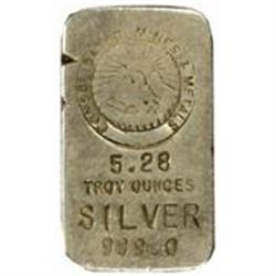 Silver Ingot. 5.28 Oz, 999.0 Fine.
