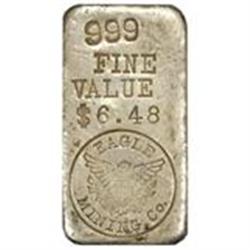 Silver Ingot. No. 377. 5.03 Oz. 999 Fine,