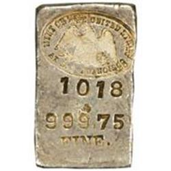 Silver Ingot No. 1018. 4.97 Oz. 999.75 Fine.