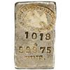 Silver Ingot No. 1018. 4.97 Oz. 999.75 Fine.