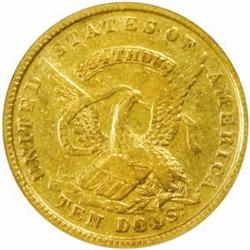 1852 US Assay Office of Gold. $10 AU53 (PCGS) CAC