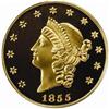 "1855" Kellogg & Co. $50 Gold. Restrike Gem Proof