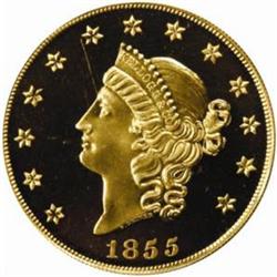 "1855" Kellogg & Co. $50 Gold. Restrike.