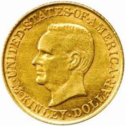 1916 McKinley G$1. AU55 Cleaned (Uncertified)