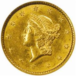 1850 G$1. MS62 (NGC)