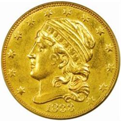 1833 Cap Head Left $2.5. Rarity-5. AU53 (PCGS)