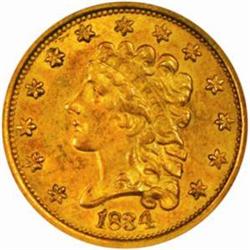 1834 Classic $2.5. AU58 (NGC)