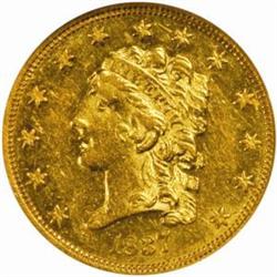 1837 Classic $2.5. AU58 (NGC)
