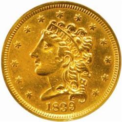 1839 Classic $2.5. AU Details-Repaired, Whizzed