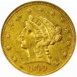 1849-C Liberty $2.5. Winter 11-G,. AU55 (NGC)